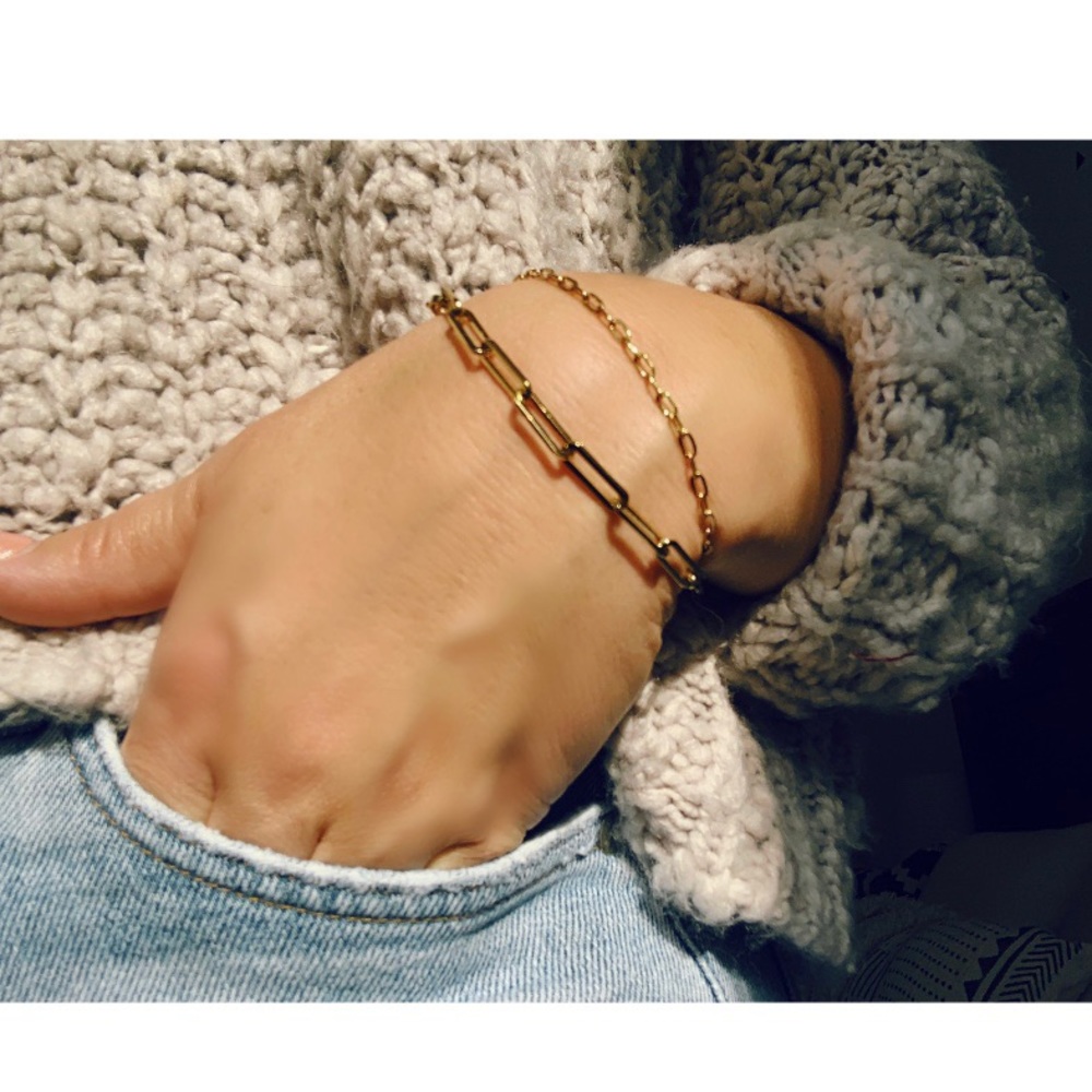 Gold Dainty Chain Link Bracelet